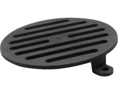 Rošt na popel pro krbová kamna K6, K6 2.0, HIRI, MEGAN, SASEL (včetně tyče pro rošt) Kulatý tmavý podlahový odtok s štěrbinovým vzorem