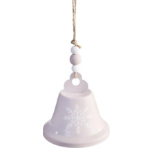 Ozdobný zvonek se vzorem sněhové vločky a závěsem na šňůrce
