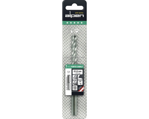 Vrták Alpen HSS Forte Cobalt, průměr 8.0 mm