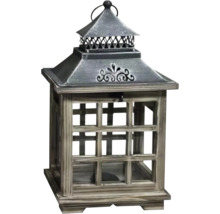 Dekorativní lucerna ze dřeva a kovu