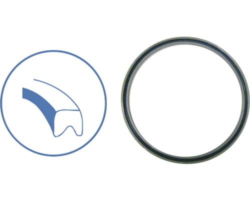 Hřídelové těsnění a schematické znázornění těsnění