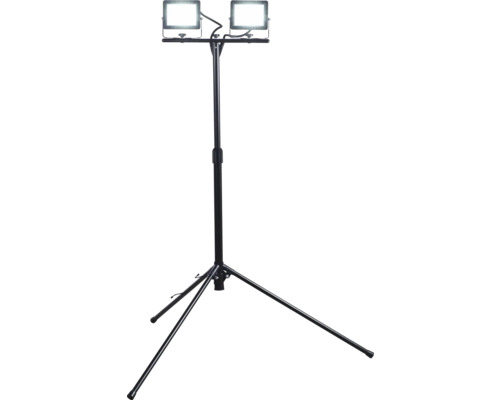 Dvojitá stavební lampa se stativem pro použití na staveništích