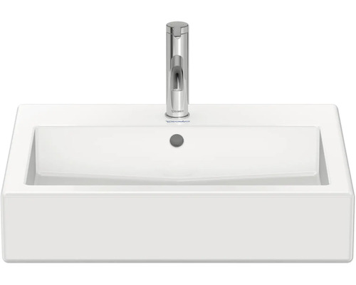 Obdélníkové umyvadlo na desku s vodovodní baterií