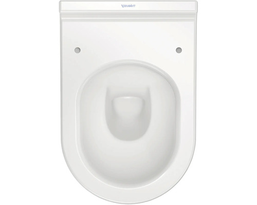 Keramická závěsná toaleta s hlubokým splachováním od společnosti Duravit, pohled shora