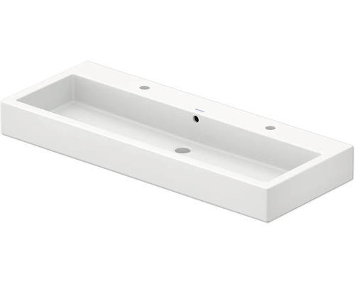 Dvojumyvadlo na skříňku DURAVIT Vero sanitární keramika bílá 120 cm 454120024 Obdélníkové umyvadlo z keramiky