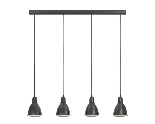 Závěsné svítidlo se čtyřmi lampami z kovu