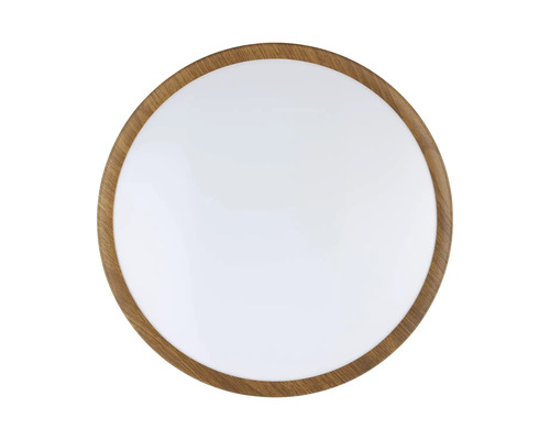 Kulaté LED stropní svítidlo s dřevěným rámem