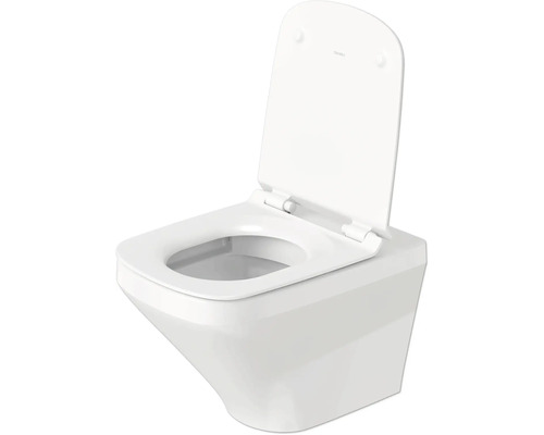 Závěsný klozet s hlubokým splachováním, otevřeným splachovacím kruhem a WC sedátkem