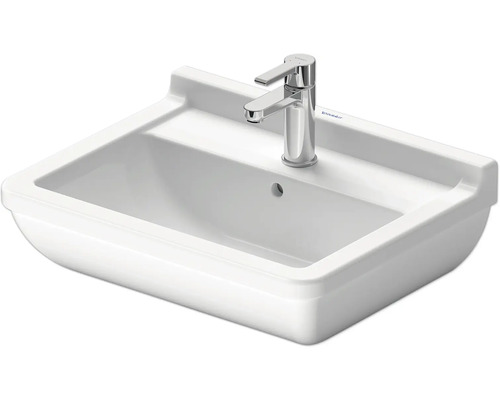 Klasické umyvadlo DURAVIT sanitární keramika bílá 55 x 43 x 19 cm 0300550000 Bílé umyvadlo na desku s baterií