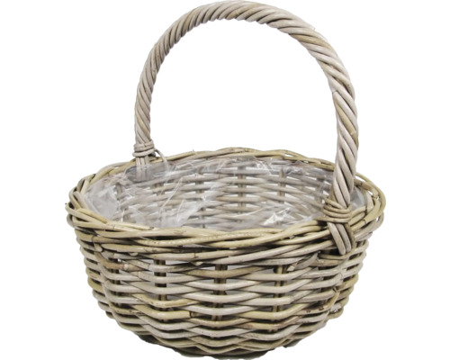 Proutěný koš s rukojetí