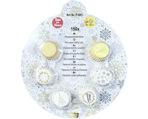 150 Mini papírové košíčky na pečení v různých provedeních