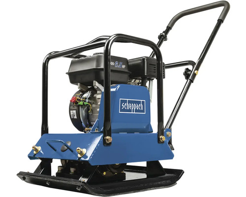 Vibrační deska Scheppach s motorem o výkonu 6,5 HP pro zhutňování zeminy