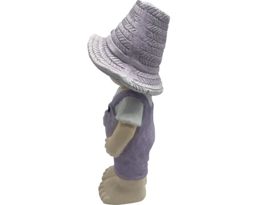 Dekorativní figurka chlapce s kloboukem a lacláči do zahrady