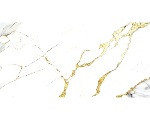 Dlažba imitace mramoru GOLD Emerald 60x120 cm Obklad s mramorovým vzhledem a zlatými žilkami