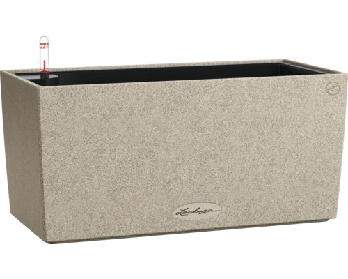 Obdélníkový květináč se zavlažovacím systémem a ukazatelem hladiny vody