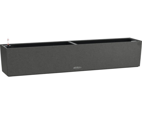 Tmavě šedý truhlík s ukazatelem hladiny vody