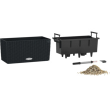 Obdélníkový květináč se zavlažovacím systémem a příslušenstvím