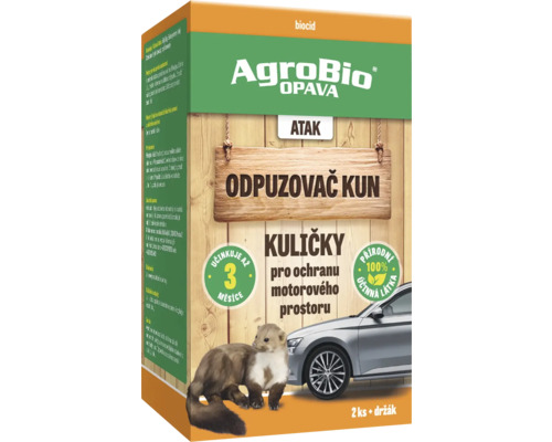 AgroBio Opava odpuzovač kun kuličky balení pro ochranu motorového prostoru