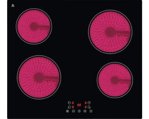 Sklokeramická varná deska se čtyřmi varnými zónami