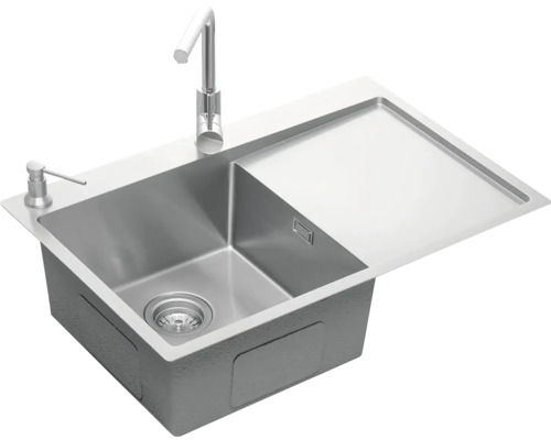 Nerezový dřez Concept NANO coat levý DNN1045ssl 500 x 780 mm DNN1045ssl