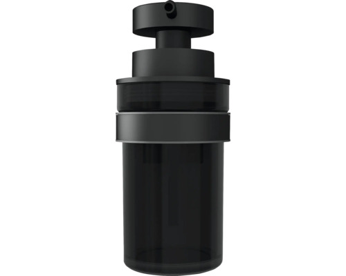 Černý dávkovač mýdla do koupelny a kuchyně