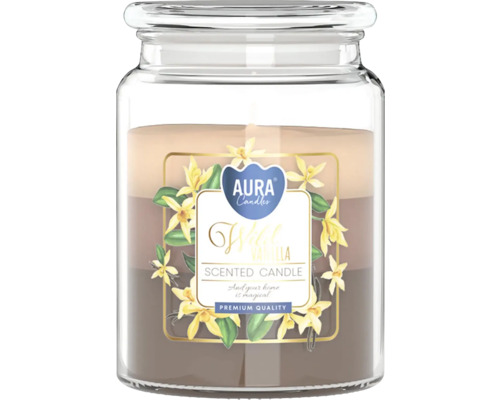 Aura Candles vonná svíčka Divoká Vanilka ve sklenici