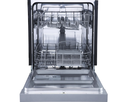 Otevřená myčka s koši