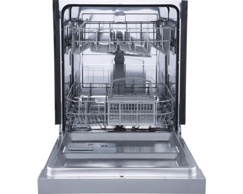 Otevřená myčka s mycími koši