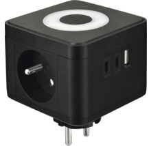 Adaptér VIKING Y23L 2x 230 V, 3x USB černý