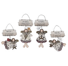 Dřevěný přívěsek anděl strážný s nápisem