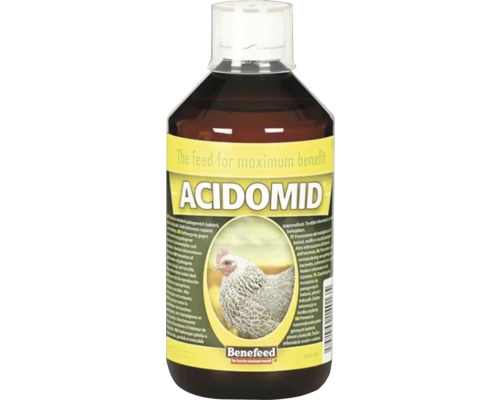 Acidomid drůbež 1l proti bakteriím, plísním a kokcidiím Acidomid doplňkové krmivo pro drůbež v lahvi