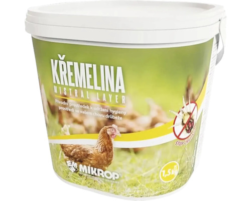 Obohacená křemelina pro drůbež Mistral Layer 1,5 kg proti čmelíkům