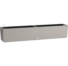 Obdélníkový květináč se zavlažovacím systémem a pleteným designem