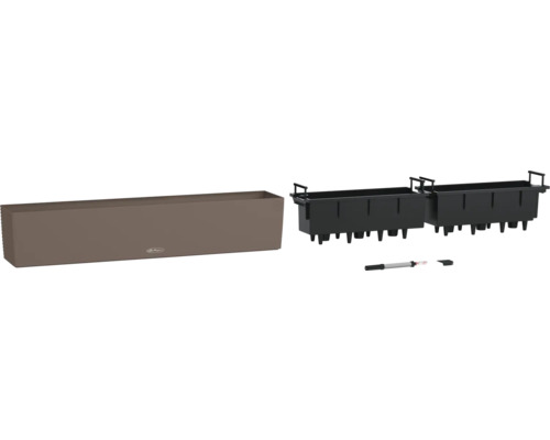 Truhlík Lechuza Balconera se zavlažovacím systémem a zásobníkem na zeminu