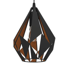 Závěsná lampa s geometrickým designem a dekorativní žárovkou