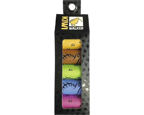 Zásobník na sáčky na psí exkrementy Kiwi Walker s různými barvami sáčků