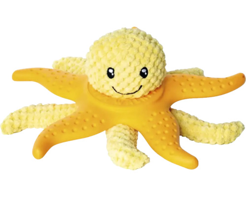 Žluté kousátko a plyšová hračka pro miminka ve tvaru chobotnice