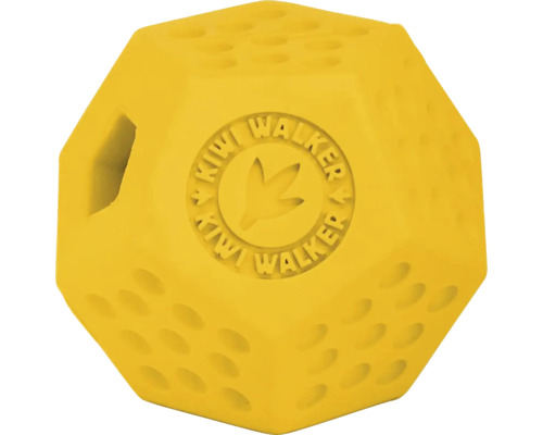 Gumová hračka s otvory pro pamlsky Kiwi Walker DODECABALL MINI 7cm Oranžová Žlutá hračka pro psy Kiwi Walker s otvory