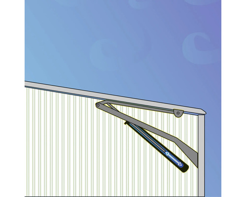 Mechanické kování výklopných dveří pro podporu otevírání a zavírání výklopných dveří