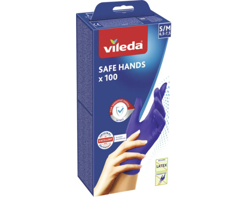 Rukavice Vileda Safe Hands S/M 100 ks