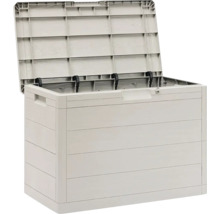 Otevřený šedý zahradní box pro uskladnění
