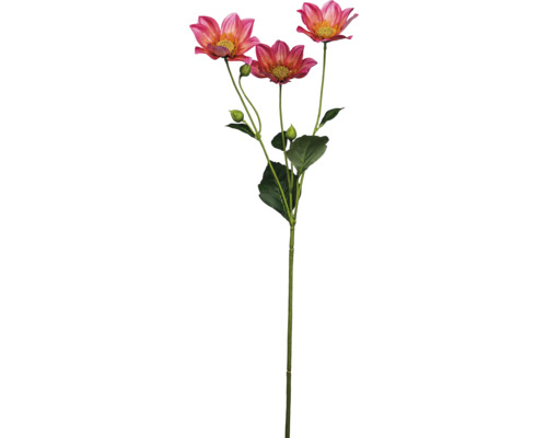 Umělá květina jiřina 67 cm růžová