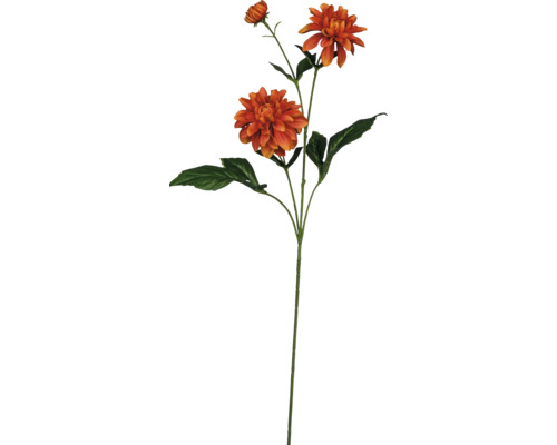 Umělá květina jiřina 72 cm oranžová
