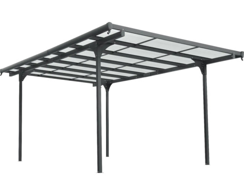 Pavilon s průhlednou střechou a kovovým rámem
