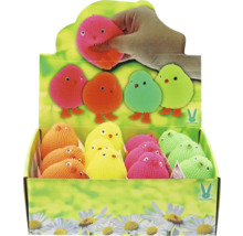 Zobrazovací box s mačkacími míčky ve tvaru kuřátek