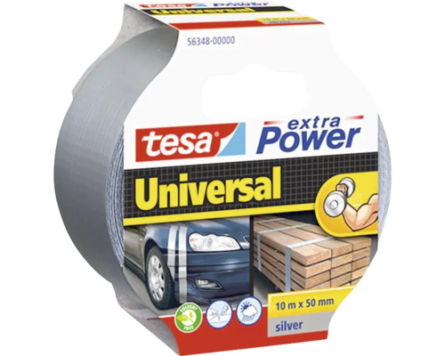 Tesa extra Power Universal lepicí páska, 10 m x 50 mm, stříbrná