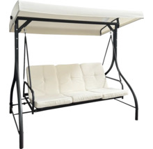 Zahradní houpačka se třemi sedadly a sluneční stříškou