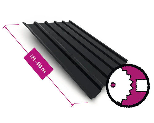 Trapézový plech o délce 120 až 600 cm