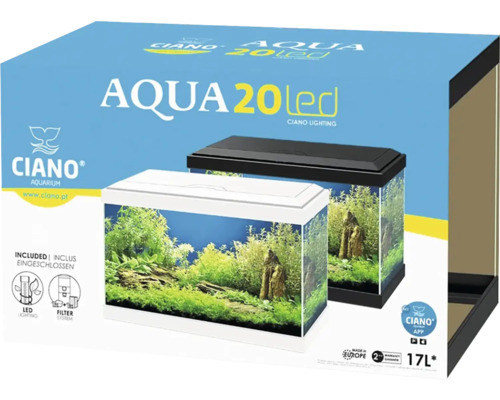 Akvárium Ciano Aqua 20 LED v krabici s LED osvětlením a filtračním systémem