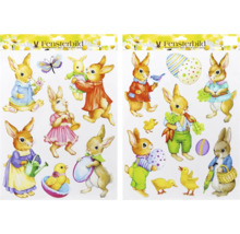 Obrázky do oken s motivy zajíčků pro velikonoční dekoraci